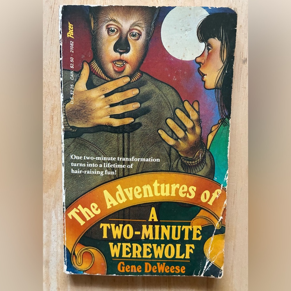 The Adventures of a Two-Minute Werewolf, by Gene DeWeese - rare 1984 Paperback